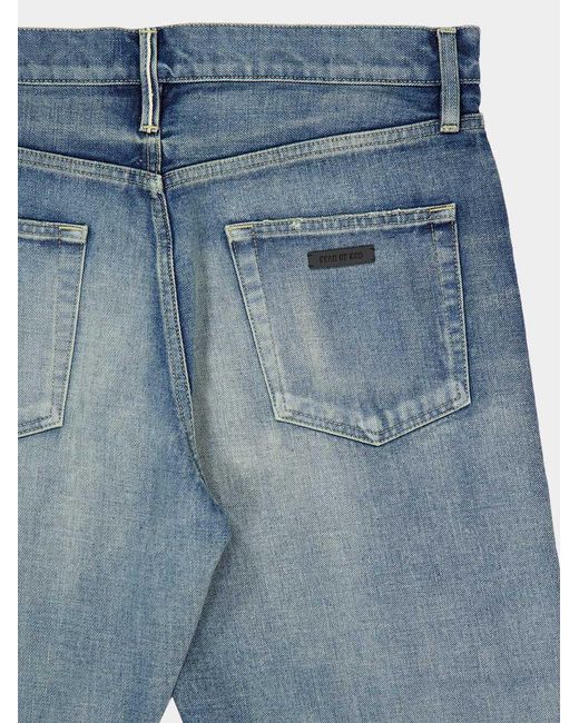 Fear Of God Blue Straight 5 Pocket Jeans for men
