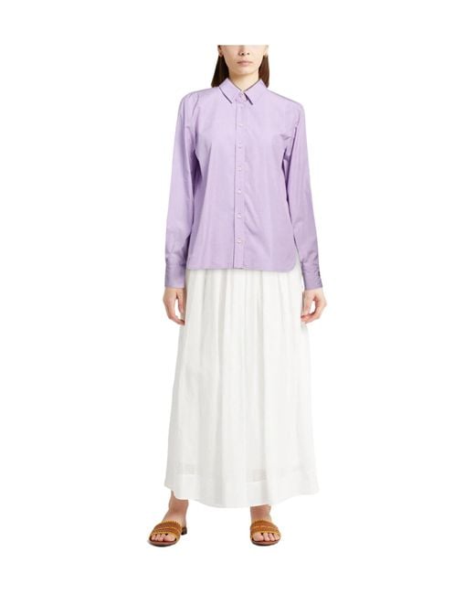Brunello Cucinelli Purple Solid-Color Shirt