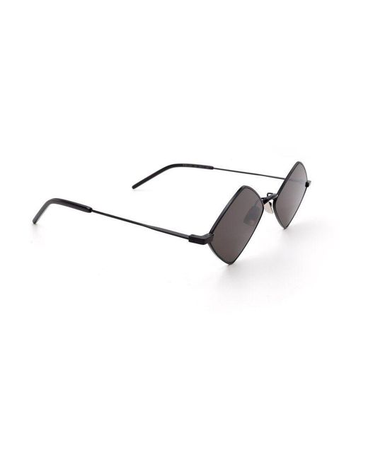 Saint Laurent White Eyewear Lisa Geometric Frame Glasses for men
