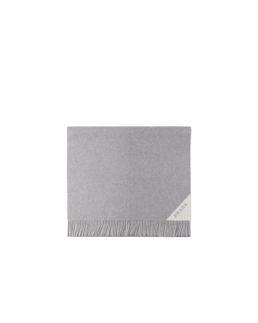Prada Gray Double Cashmere Stole