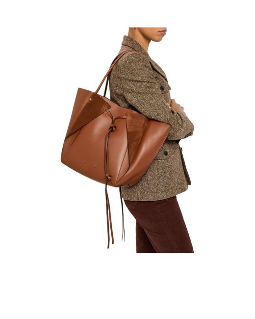 Gabriela Hearst Brown Leather Tote Bag