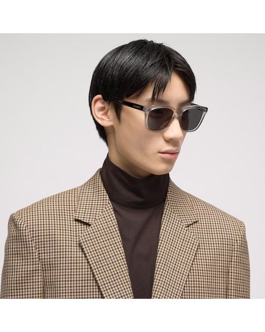 Gucci White Asian Fit Square-Frame Sunglasses for men