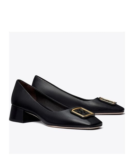 Tory Burch Black Georgia 35Mm Leather Pumps