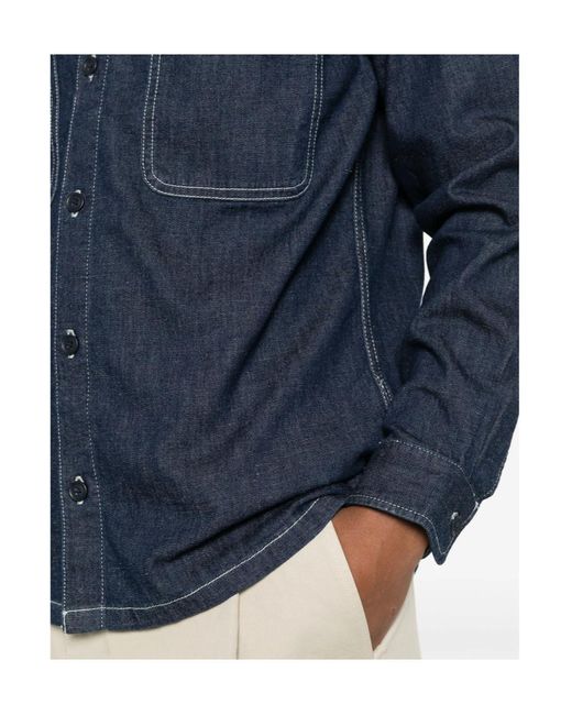 Samsøe & Samsøe Blue Long-Sleeved Shirt for men