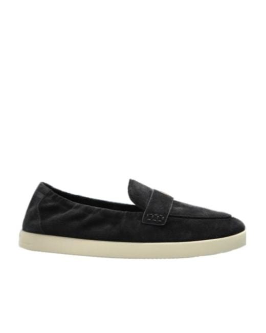Tory Burch Black Suede Slip-On Loafers