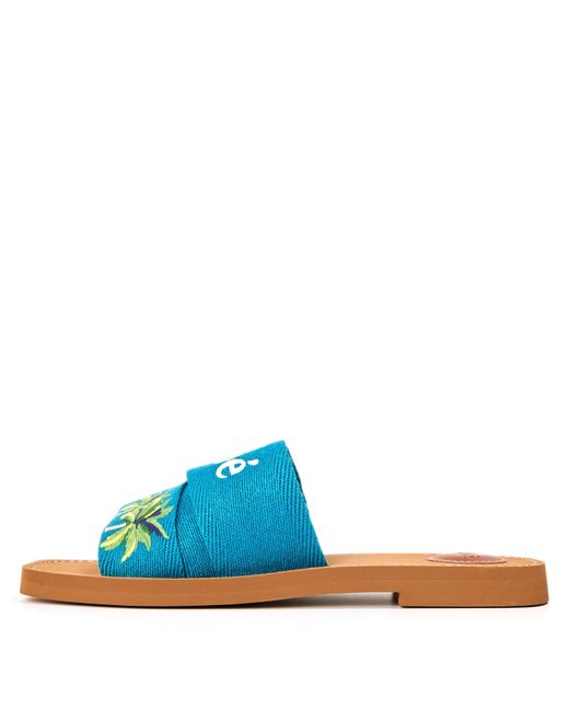 Chloé Blue Stylish And Versatile Flat Mules