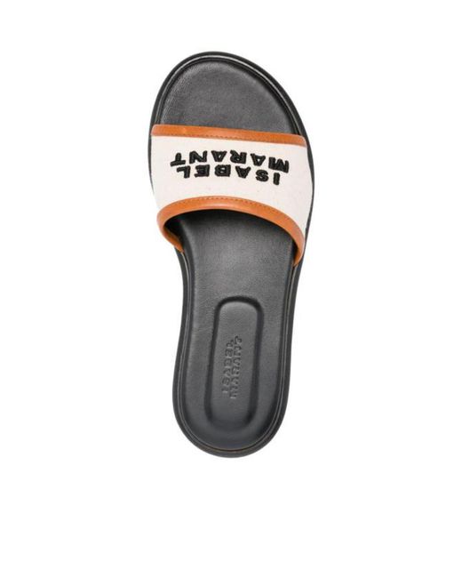 Isabel Marant Brown Open-Toed Slippers