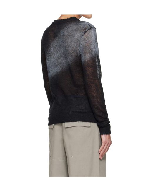 HELIOT EMIL Multicolor Fluxus Wool Blend Crew Neck Knit Sweater for men