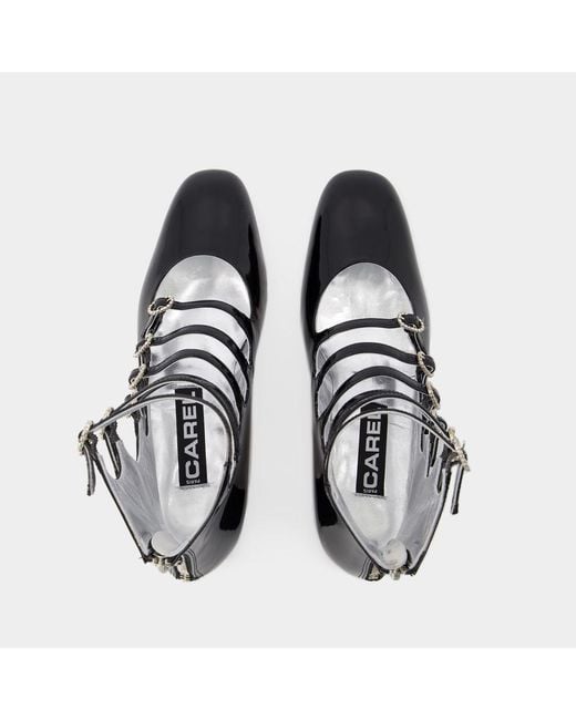 CAREL PARIS Black Round Head High Heels