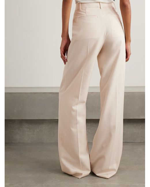 Nili Lotan White River Wool Wide-Leg Casual Pants