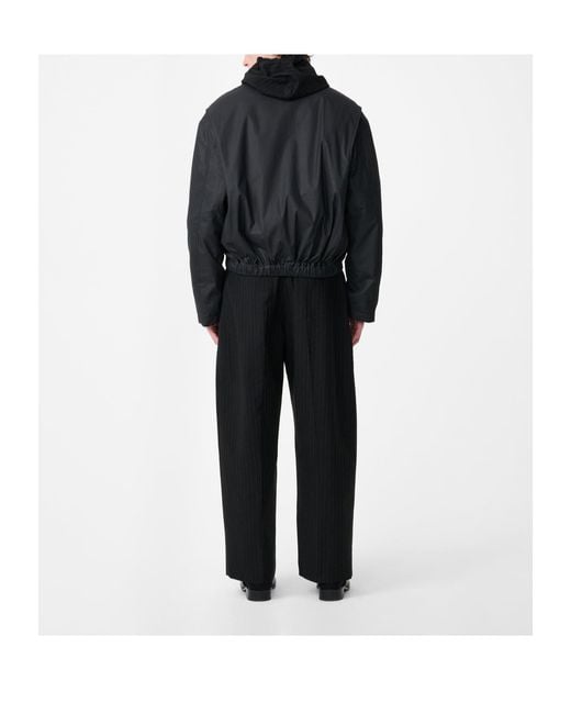 Studio Nicholson Black Long-Sleeve Stand-Collar Jacket for men