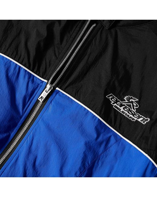 Represent Blue Jacket With Simple Silhouette for men