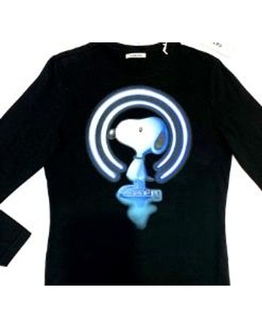Iceberg Blue Printed Long-Sleeved T-Shirt for men