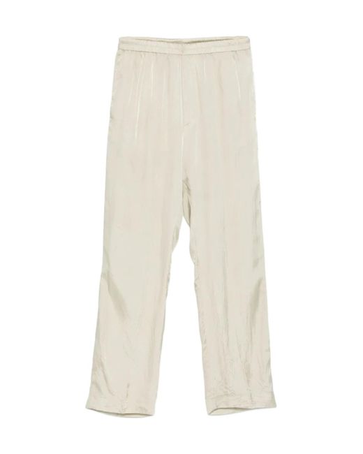 Dries Van Noten Natural Elastic Waist Casual Pants for men