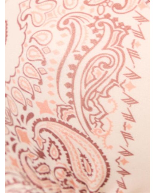 The Attico Pink Bandana Print Bralette Bikini