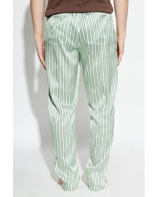 Tom Ford Green Striped Pajama Bottoms for men