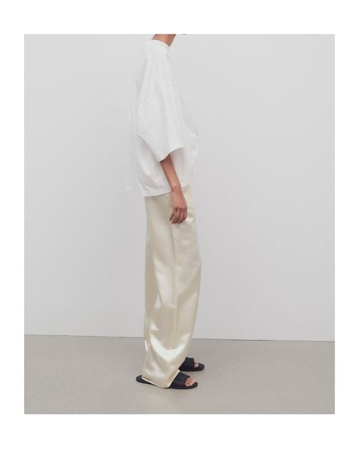 The Row Natural Pleated Encore Pants