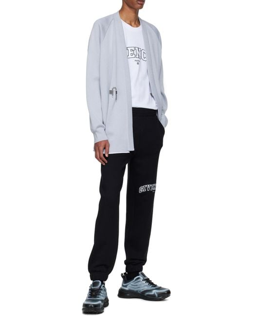 Givenchy White Logo-Embroidered Jersey T-Shirt for men