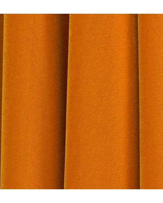 Dior Orange Long Flared Skirt
