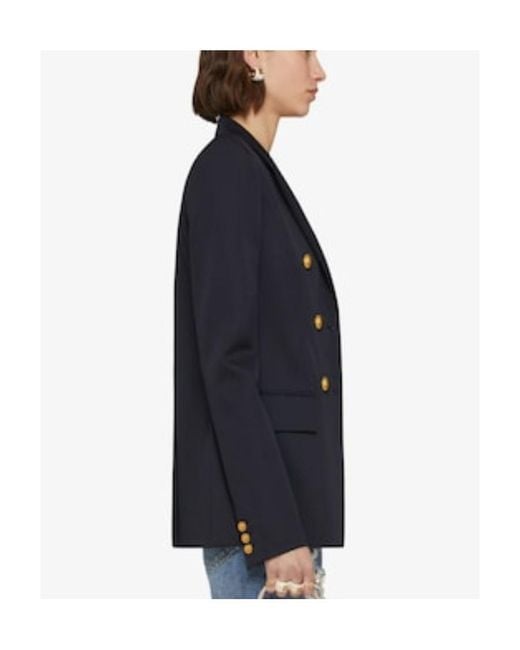 Givenchy Blue Double-Breasted Long-Sleeved Blazer