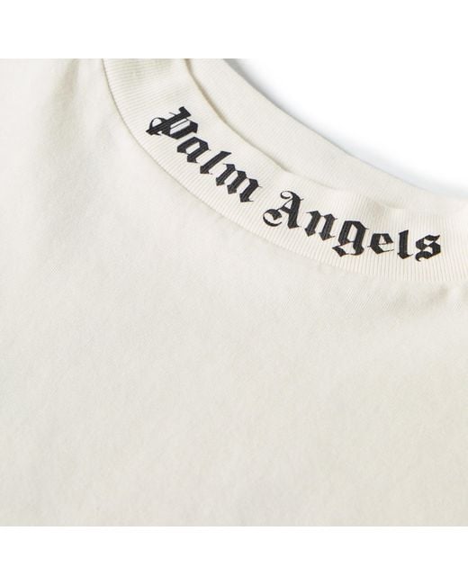 Palm Angels White Cotton Crop Top