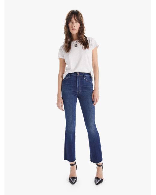 Mother Blue The Hustler Cropped Jeans