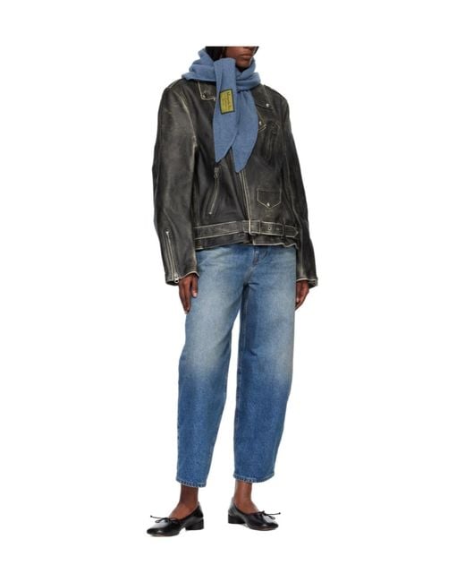 MM6 by Maison Margiela Blue Wool Blend Triangle Scarf