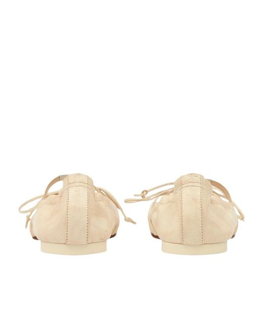 MM6 by Maison Margiela Natural Elastic Strap Ballet Flats