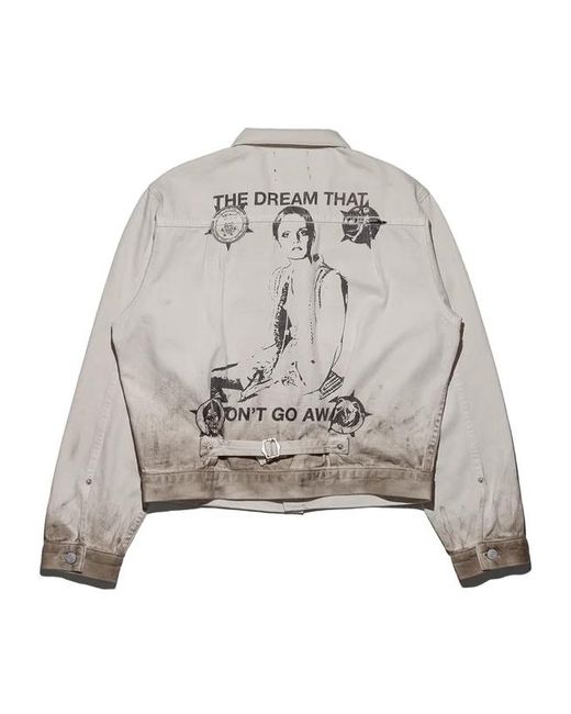 Enfants Riches Deprimes Gray Enfants Riches Déprimés Type Viii Buttoned Distressed Denim Jacket for men