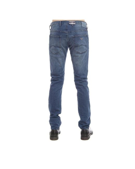 Armani Jeans Blue Logo Jeans for men
