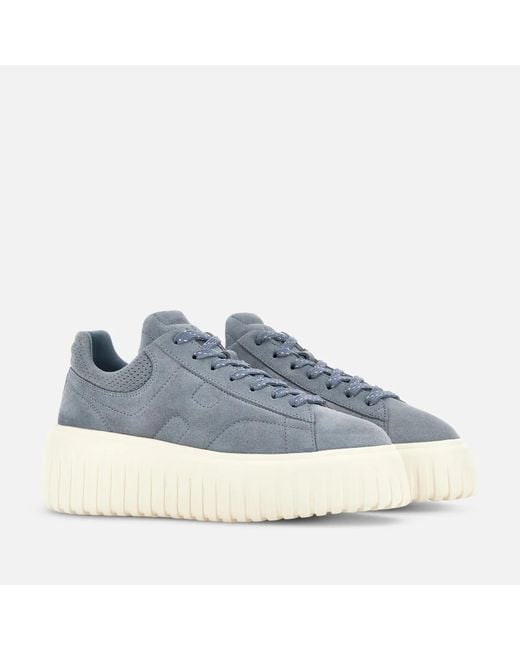Hogan Blue Platform Low-Top Sneakers