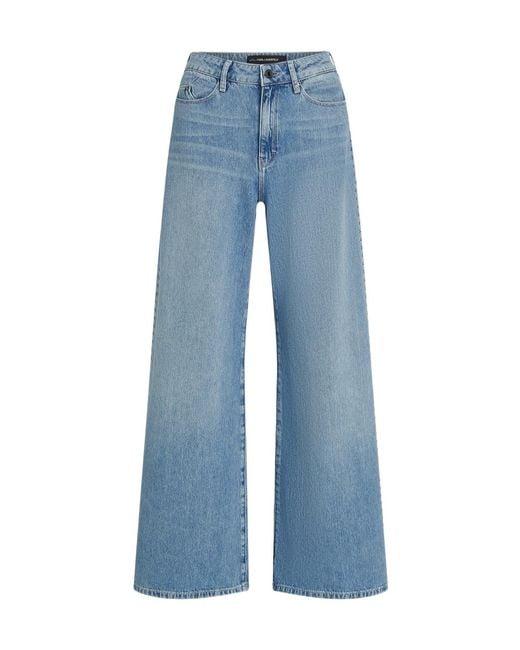 Karl Lagerfeld Blue Studded-Signature Jeans