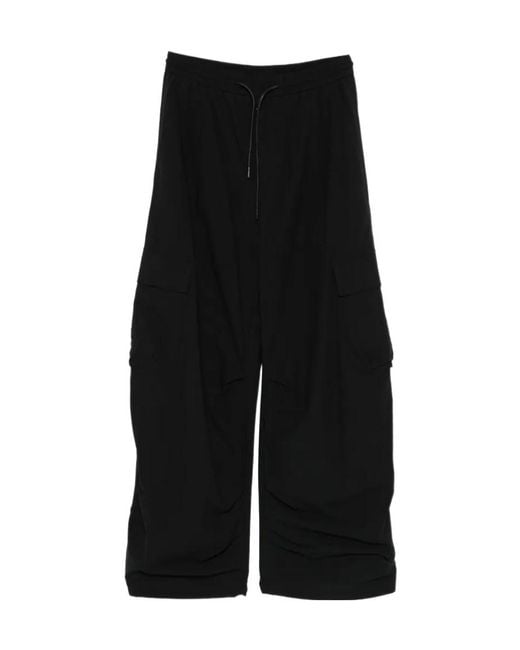 Juun.J Black Drawstring Casual Pants for men