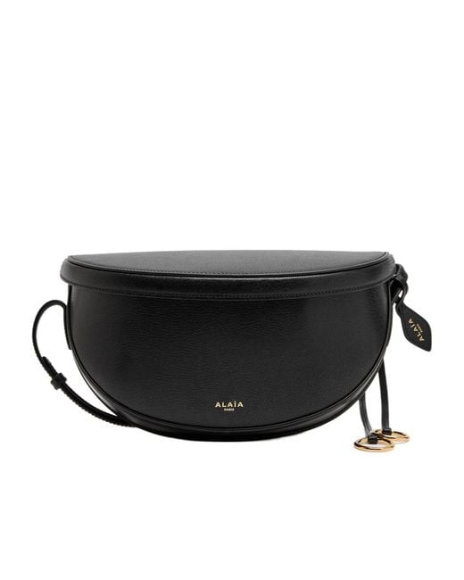 Alaïa Black Hip East West Grained Leather Cross-Body Bag