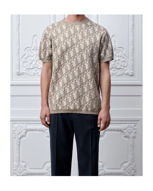 Dior White Oblique T-Shirt, Regular Fit for men