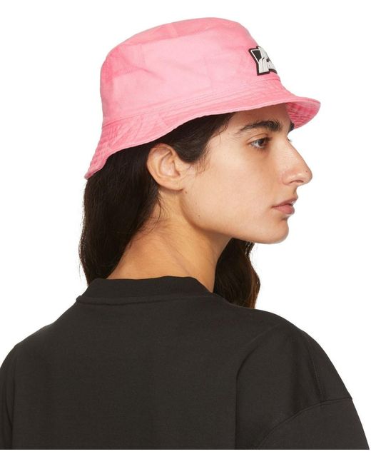 we11done Black Logo-Patch Bucket Hat