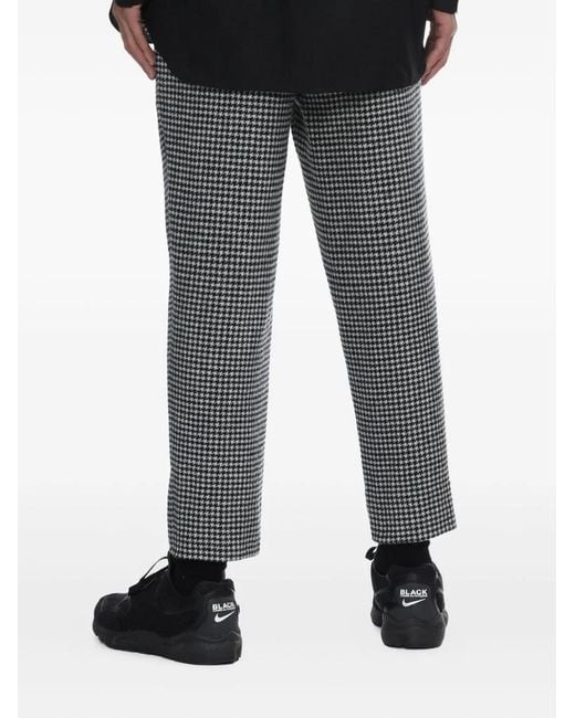Comme des Garçons Gray Houndstooth Trousers
