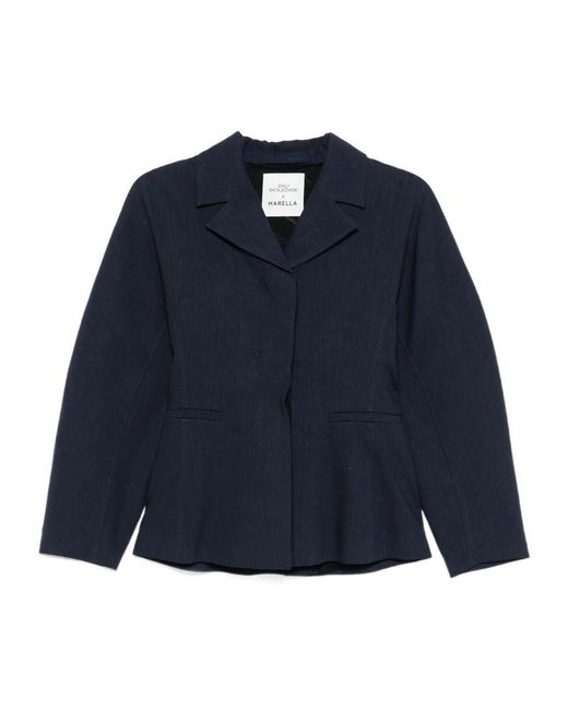 Marella Blue Long Sleeve Casual Jacket