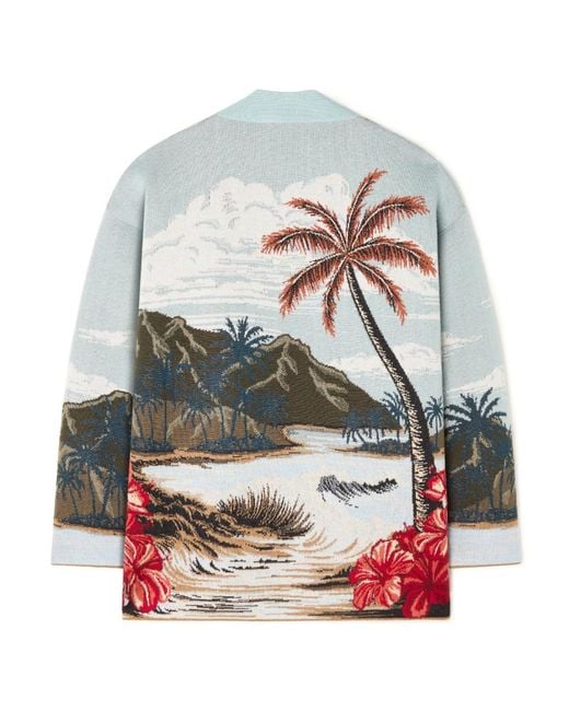 Alanui White Hidden Bay Cardigan for men