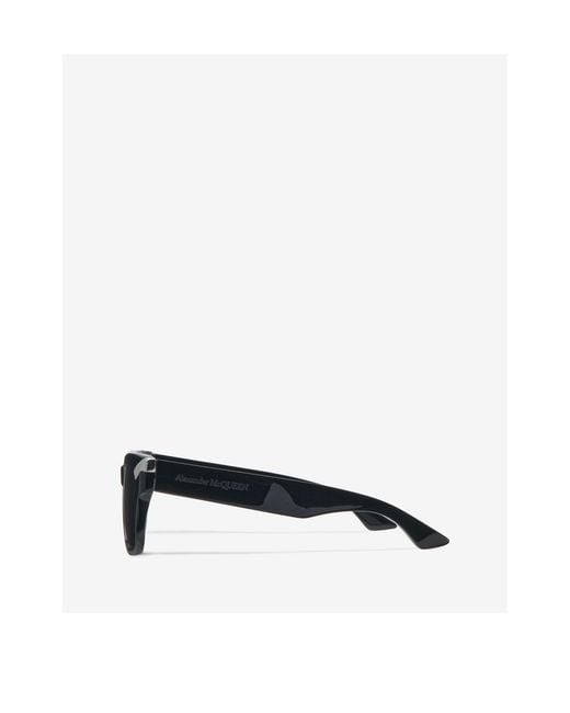 McQueen White Eyewear Square Frame Sunglasses for men