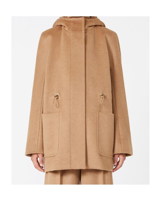 Max Mara Natural Zibeline Camel Parka