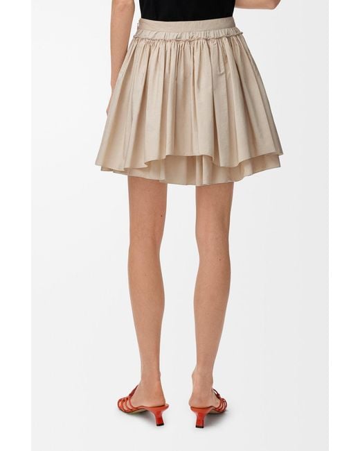 Loewe Natural Draped Drawstring Mini Skirt