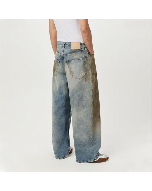 Acne Blue Wide-Leg Denim Trousers for men