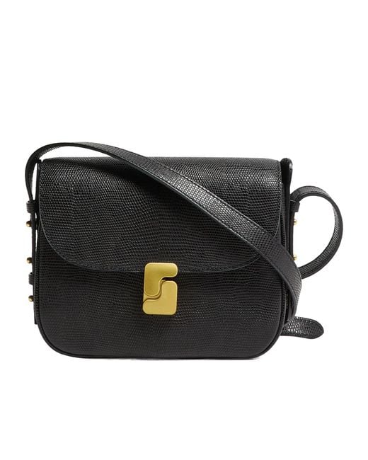 Soeur Black Flap Shoulder Bag