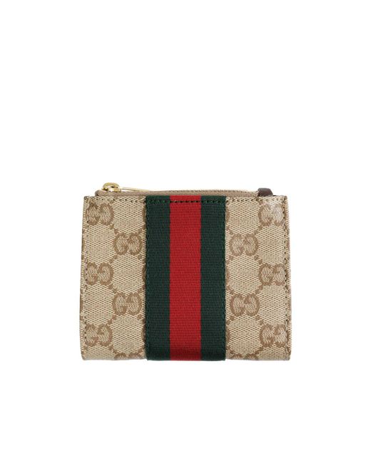 Gucci White Small Gg Wallet