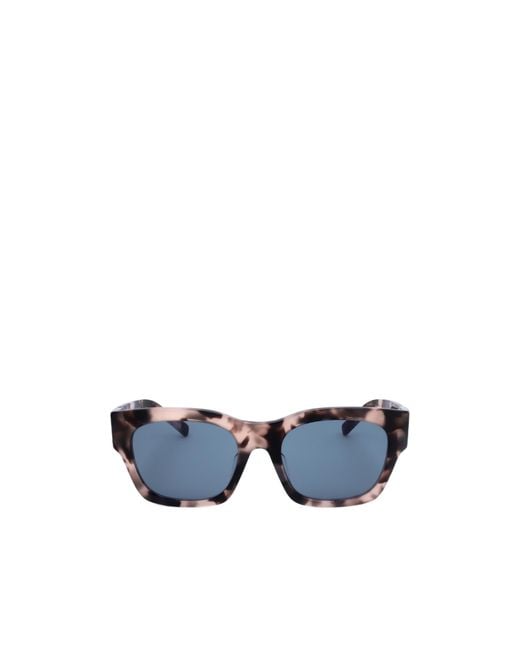 Givenchy Blue Tortoiseshell Square Sunglasses for men
