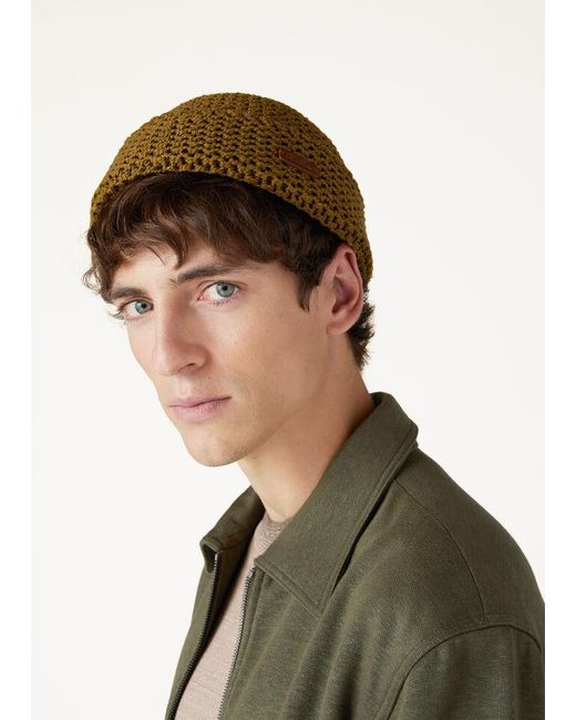 Loro Piana Brown Logo Hat for men
