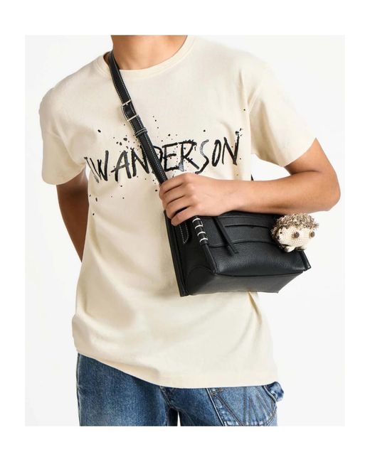 J.W. Anderson White Jw Anderson Logo Printed Crewneck T-Shirt for men