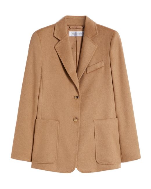 Max Mara Natural Belluno Single-Breasted Blazer
