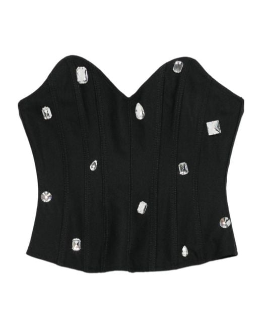 David Koma Black Decorative Corset